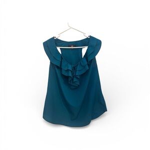 Teal Ruffled Blouse Woman’s Size Large